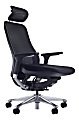 Koplus Symbian Ergonomic Mesh/Fabric High-Back Executive Chair, Midnight Black/Polished Aluminum 1 thumbnail image