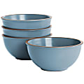 Gibson Elite Dumont 4-Piece Terracota Bowl Set, 6-1/4”, Light Blue 1 thumbnail image