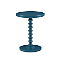 Powell Jarsky Round Spindle Side Table, 22-1/4"H x 17"W x 17"D, Teal