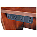 Lorell Under Desk AC Power Center with USB Charger - 3 x AC Power, 2 x USB - Black