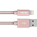 Kanex Sync/Charge Lightning/USB Data Transfer Cable - 9.84 ft Lightning/USB Data Transfer Cable - First End: Lightning - Second End: USB - Rose Gold