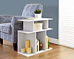 Monarch Specialties Accent Table With Open Shelves, Rectangular, White