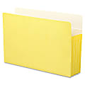 Smead® Color Top-Tab File Pockets, Legal Size, 3 1/2" Expansion, Yellow