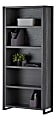Realspace® DeJori 70"H 5-Shelf Bookcase, Charcoal