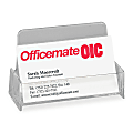 OIC® Broad Base Business Card Holder, Clear