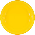JAM PAPER Round Plastic Party Plates, Small, 7 inch, Yellow, 20/Pack  1 thumbnail image