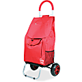 dbest Shopping Trolley Dolly - 110 lb Capacity - x 16" Width x 13" Depth x 38" Height - Aluminum Frame - Red - 1 Each