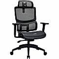 Lorell Ripley All-Mesh High-Back Chair with Articulating Lumbar Support - Mesh Back Material - High Back - Black - Mesh - 1 Each 1 thumbnail image