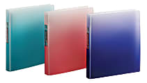 Office Depot® Brand Everbind™ Fashion 3-Ring Binder, 1" D-Rings, Ombre Assorted