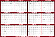 2025-2026 SwiftGlimpse Academic Erasable Monthly Wall Calendar, 48" x 72", White/Maroon, July 2025 To June 2026 1 thumbnail image