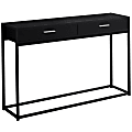 Monarch Specialties Accent Table With 2 Drawers, Rectangular, Black