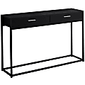 Monarch Specialties Accent Table With 2 Drawers, Rectangular, Black 1 thumbnail image