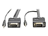 Eaton Tripp Lite Series VGA High-Resolution RGB Coaxial Cable with Audio (HD15 and 3.5mm M/M) 35 ft. (10.67 m) - VGA cable - HD-15 (VGA), mini-phone stereo 3.5 mm (M) to HD-15 (VGA), mini-phone stereo 3.5 mm (M) - 35 ft - molded - black 1 thumbnail image
