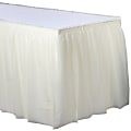 Amscan Plastic Table Skirts, Vanilla Créme, 21’ x 29”, Pack Of 2 Skirts