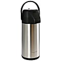 MegaChef Stainless Steel Vacuum Body Pump Cap Air Pot, 3L, Silver