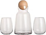 TJ Riley Wooden Ball Carafe Set, 9-1/4" x 5"