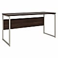 Bush® Business Furniture Hybrid Computer Table Desk With Metal Legs, 60"W x 24"D, Black Walnut, Standard Delivery