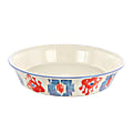 Spice By Tia Mowry Sweet Basil 1.5-Quart Round Stoneware Pie Dish, Red/Blue 1 thumbnail image