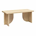 Ameriwood Home Novogratz Voler Coffee Table, 16-3/4"H x 41-1/2"W x 18-15/16"D, Light Oak