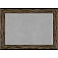 Amanti Art Magnetic Bulletin Board, Steel/Aluminum, 43" x 31", Fencepost Brown Wood Frame 1 thumbnail image