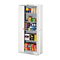 Tennsco Deluxe Steel Storage Cabinet, 4 Adjustable Shelves, 78"H x 36"W x 18"D, Light Gray