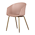South Shore Flam Chair With Metal Legs, Pink/Gold 1 thumbnail image