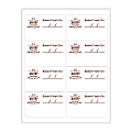 Custom 1-Color Laser Sheet Labels And Stickers, 2-1/2" x 4" Rectangle, 8 Labels Per Sheet, Box Of 100 Sheets