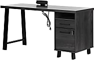 South Shore Kozack 60"W Computer Desk, Gray Oak 1 thumbnail image