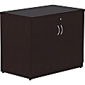 Lorell® Essentials 36"W 2-Door Storage Cabinet, Espresso