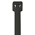 Partners Brand UV Cable Ties, 175 Lb, 18", Black, Case Of 100