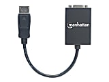 Manhattan DisplayPort to VGA Converter Cable - 5.91" DisplayPort/VGA Video Cable for Monitor, Video Device, Projector, Notebook, Desktop Computer - First End: 1 x DisplayPort Male Digital Video - Second End: 1 x HD-15 Female VGA - 1.35 GB/s