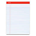 Universal Perforated Ruled Writing Pads, Wide/Legal Rule, 8-1/2" x 11-3/4", White, Pack Of 12 Pads 1 thumbnail image