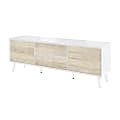 Bestar Adara TV Stand For 55" TVs, 21-3/4"H x 63"W x 15-13/16"D, UV White/Mountain Ash Gray 1 thumbnail image