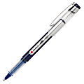FORAY® Rollerball Pens, Fine Point, 0.7 mm, Silver Barrel, Blue Ink, Pack Of 4