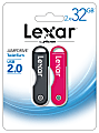 Lexar® JumpDrive® TwistTurn USB 2.0 Flash Drives, 32GB, Black/Pink, Pack Of 2