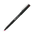 Office Depot® Brand Rollerball Pens, Fine Point, 0.7 mm, Black Barrel, Red Ink, Pack Of 12