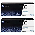 HP 134X High-Yield Black Toner Cartridges, W1340XD1, Total Qty 2 1 thumbnail image
