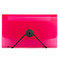 JAM Paper® Coupon Size Expanding File, 3" Expansion, 4" x 6", Pink