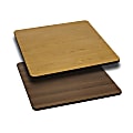 Flash Furniture Square Table Top With Reversible Laminate Top, 24", Natural/Walnut