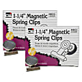Charles Leonard Magnet Spring Clips, 1 1/4", Silver, 24 Clips Per Box, Pack Of 2 Boxes 1 thumbnail image