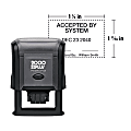 Custom 2000 Plus® PrintPro™ Self-Inking Date Stamp, Economy, 53D/Rectangle, 1-1/8" x 1-11/16", 70% Recycled, 1- Or 2-Color