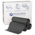 Inteplast Group 22-Mic Interleaved High-Density Can Liners, 55 Gallons, Black, Pack Of 150 Liners