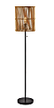 Adesso® Cabana Floor Lamp, 58"H, Natural Rattan Shade/Dark Bronze Base