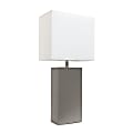 Lalia Home Lexington Table Lamp, 21"H, White/Gray