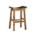 Powell Daire Backless Saddle Bar Stool, Natural