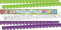 Barker Creek Double-Sided Straight-Edge/Scalloped-Edge Border Strip Set, Motivational, Set Of 38 Strips 1 thumbnail image