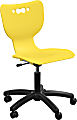 MooreCo Hierarchy Armless Mobile Chair With 5-Star Base, Hard Casters, Yellow/Black