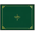 Geographics Letter Recycled Certificate Holder - 8 1/2" x 11" - Hunter Green, Gold - 30% Recycled - 5 / Pack 1 thumbnail image