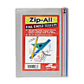 Anglers Zip-All Ring Binder Pocket, 8" x 10 1/2", Clear