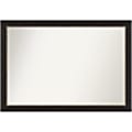 Amanti Art Narrow Non-Beveled Rectangle Framed Bathroom Wall Mirror, 27-1/2” x 39-1/2”, Accent Bronze